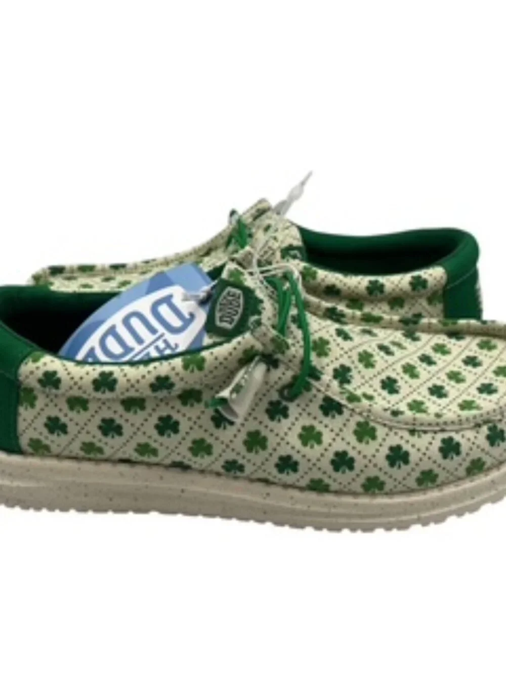 NEW Hey Dude Men's 8 Women's 10 Wally Luck Sneakers Shamrock Print shoes NWT